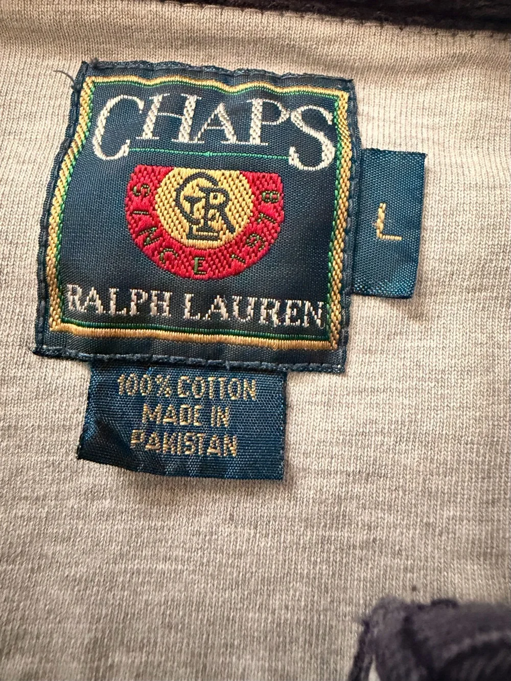 Vintage Ralph Lauren x Chaps Rugby Shirt Long Sleeve Color Block Striped Large